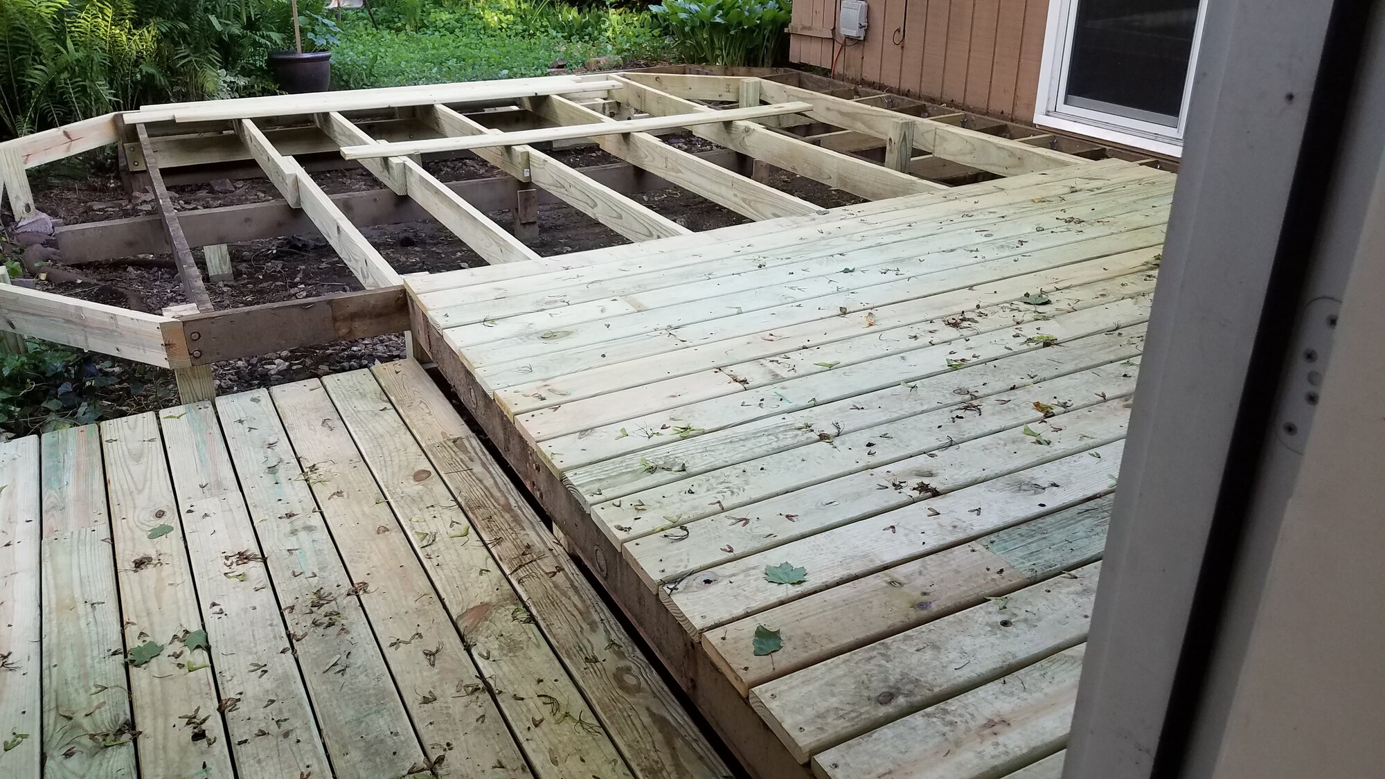 several days later, deck boards