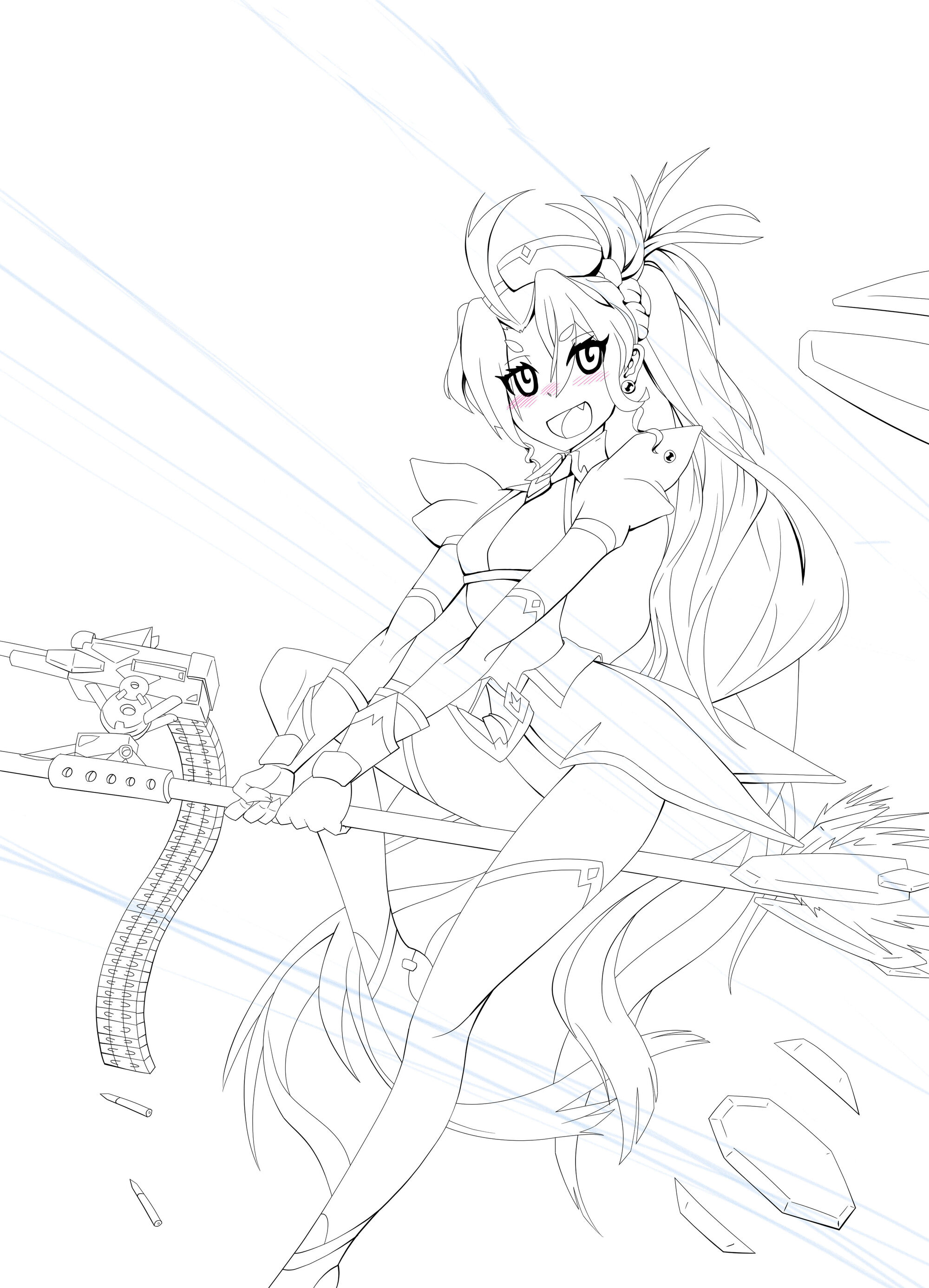 magical girl lineart example